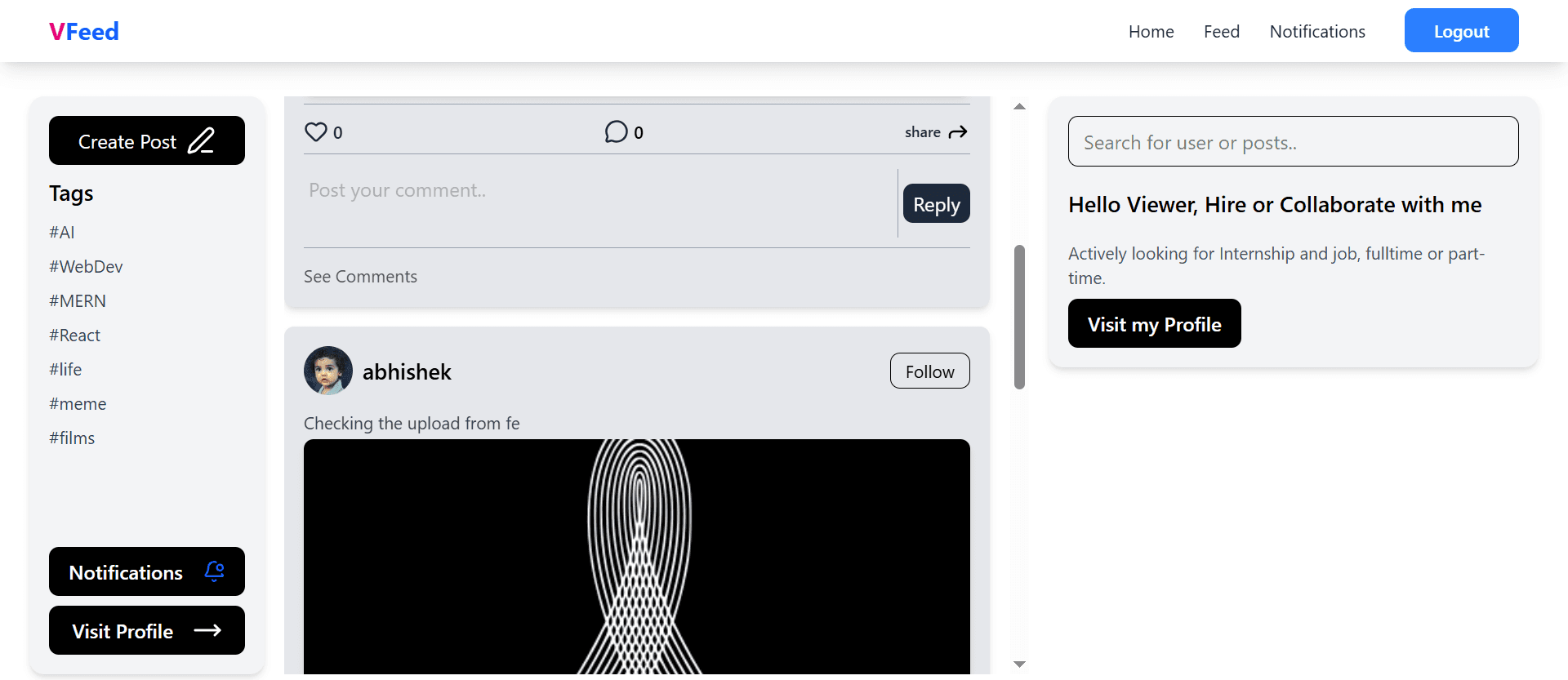 VFeed - Social Media